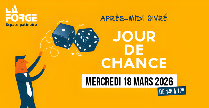 Animation sportive "Est-ce votre jour de chance ?" à la Patinoire La Forge de Chatellerault