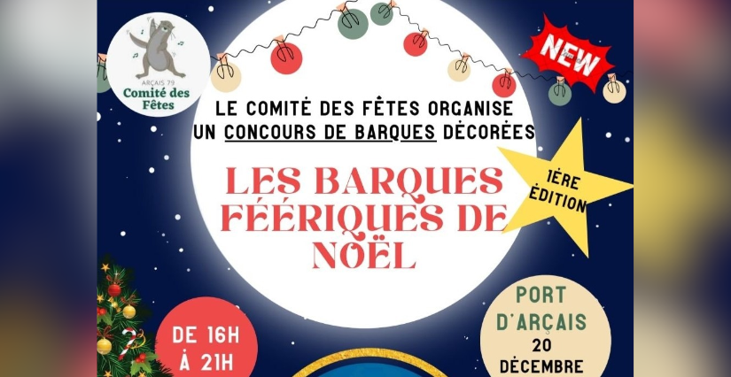 Les barques féeriques de Noël à Arçais