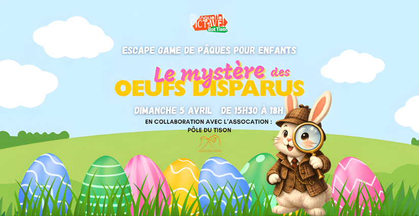 Escape game de Pâques solidaire "Le Mystère des œufs disparus" à la Guinguette Pictave de Poitiers