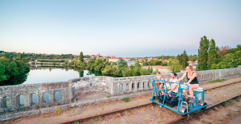 Balade grand parcours au Vélorail de Chauvigny 