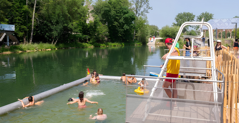 Baignade en famille à l’Îlot Tison, à Poitiers